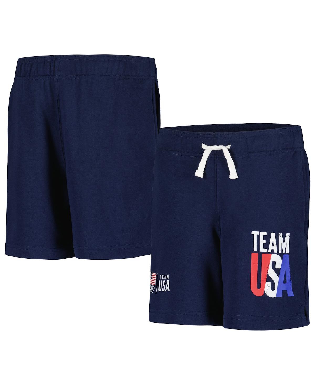 Outerstuff Big Boys Navy Team Usa Vintage-like Americana Shorts In Navy
