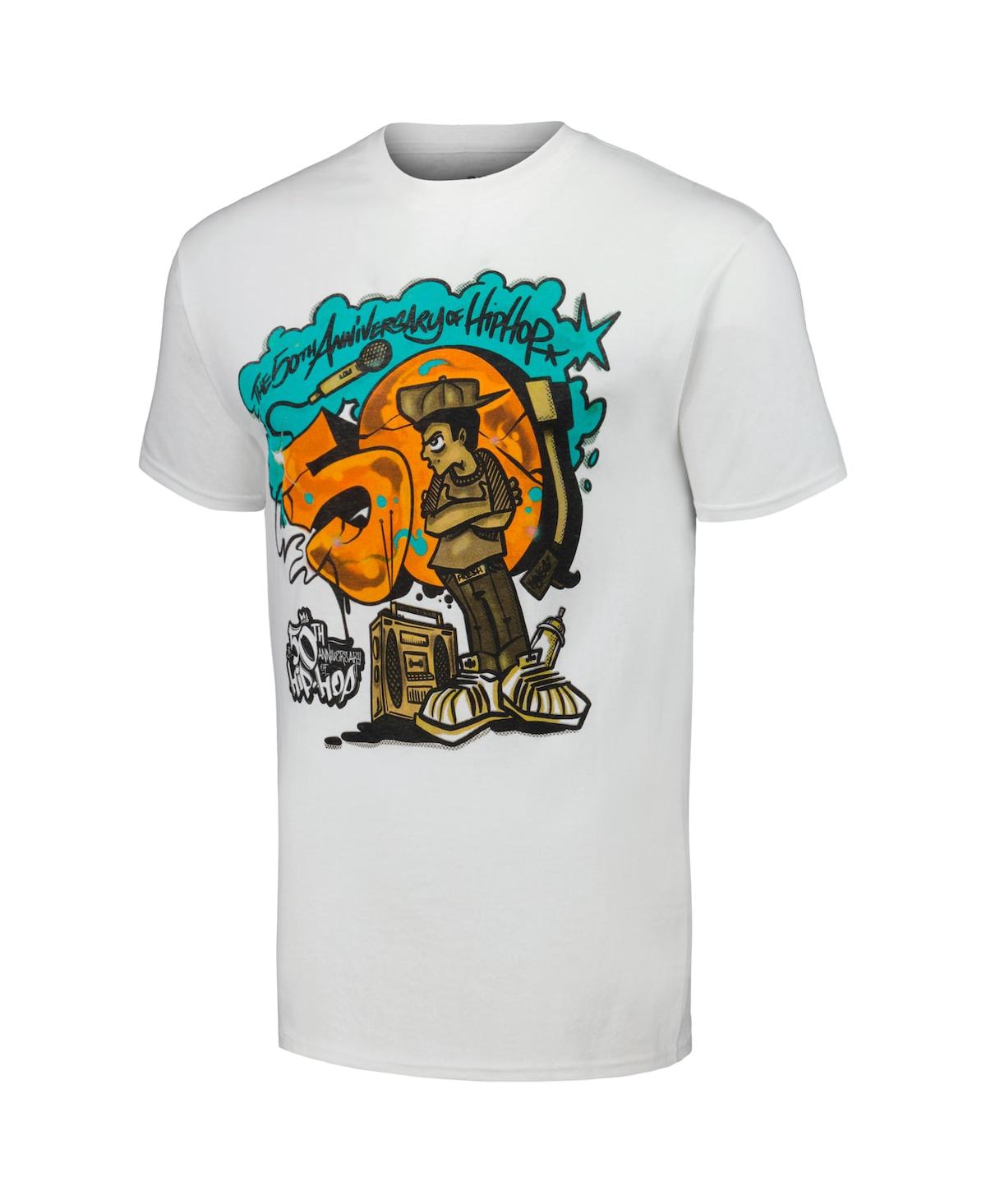 Philcos Men's White 50th Anniversary Of Hip Hop Graphic T-shirt In White