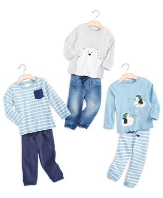 First Impressions Baby Boys Winter Wonder Shirts Pants Created For Macys In Authentic Wash