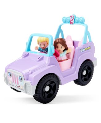 Little People Barbie Beach Cruiser Toy Car with Music 2 Figures for Toddlers