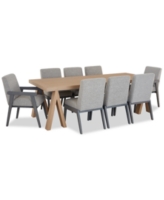 Closeout! Atwell 9pc Dining Set (Table + 6 Side Chairs + 2 Arm Chairs)