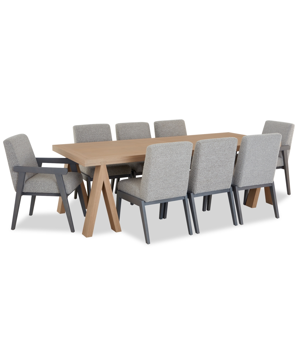 Drexel Atwell 9pc Dining Set (table + 6 Side Chairs + 2 Arm Chairs) In No Color