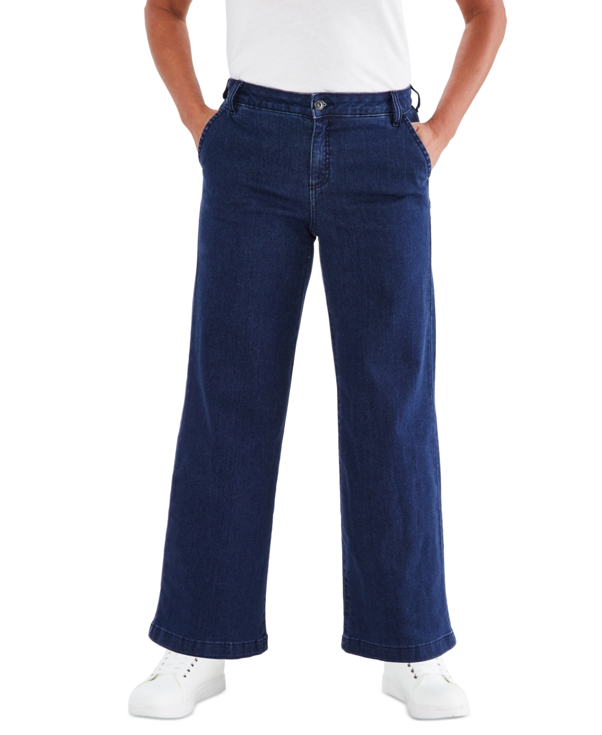 Style & Co Women's High-rise Wide-leg Jeans, Created For Macy's In Daisy