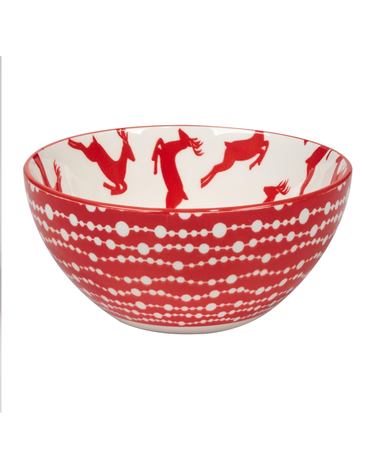 Certified International Peppermint Candy All Purpose Bowls Set of 6, Service for 6