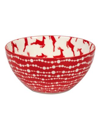 Peppermint Candy 30 oz All Purpose Bowls Set of 6, Service for 6
