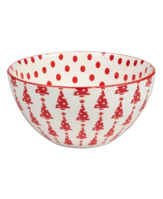 Peppermint Candy 30 oz All Purpose Bowls Set of 6, Service for 6