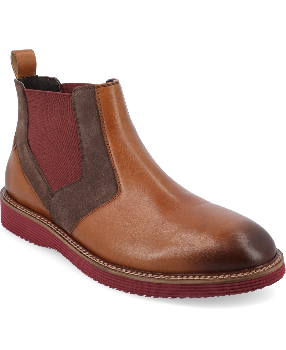 Men's Ventura Tru Comfort Foam Plain Toe Chelsea Boots - Cognac