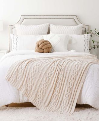 Lifestyle Cable Knit Chenille Throw, 51" x 67"