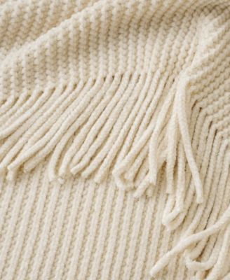 Classic Textured Ribbed Knit Throw, 50" x 60"
