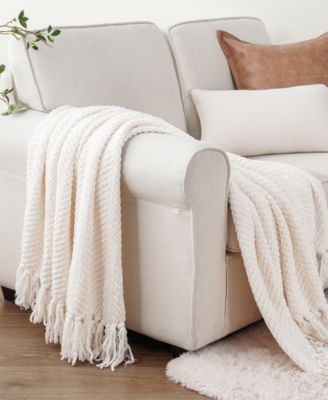 Classic Textured Woven Micro Chenille Throw, 60" x 80"