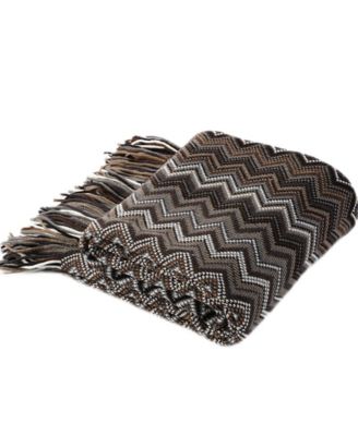 Lifestyle Colorful Chevron Bohemian Knit Throw, 51" x 80"