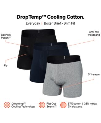 Men's DropTemp™ Cooling Cotton Slim Fit Boxer Briefs – 3PK