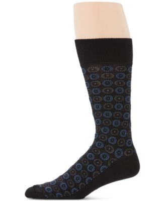 Perry Ellis Portfolio - Men's Medallion Crew Casual Dress Socks