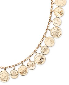 Euro Coin Charm Bracelet in 14k Gold Vermeil