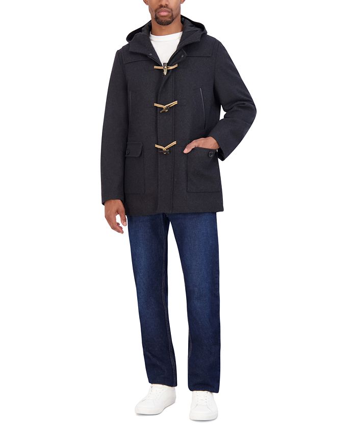 Nautica men's hooded wool toggle coat hotsell