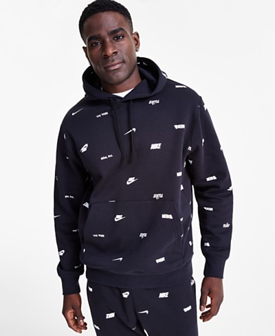 Nike Club Fleece Men's Allover Print Pullover Hoodie - Macy's