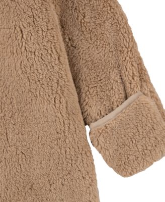 Baby Boys and Girls Hooded Sherpa Coverall