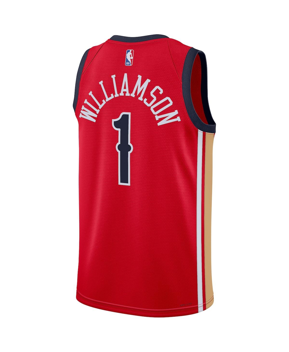 Men's and Women's Jordan Zion WilliamsonNew Orleans Pelicans Swingman Jersey - Statement Edition - Red