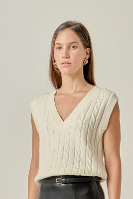 Women's Cable Knit Chunky Vest