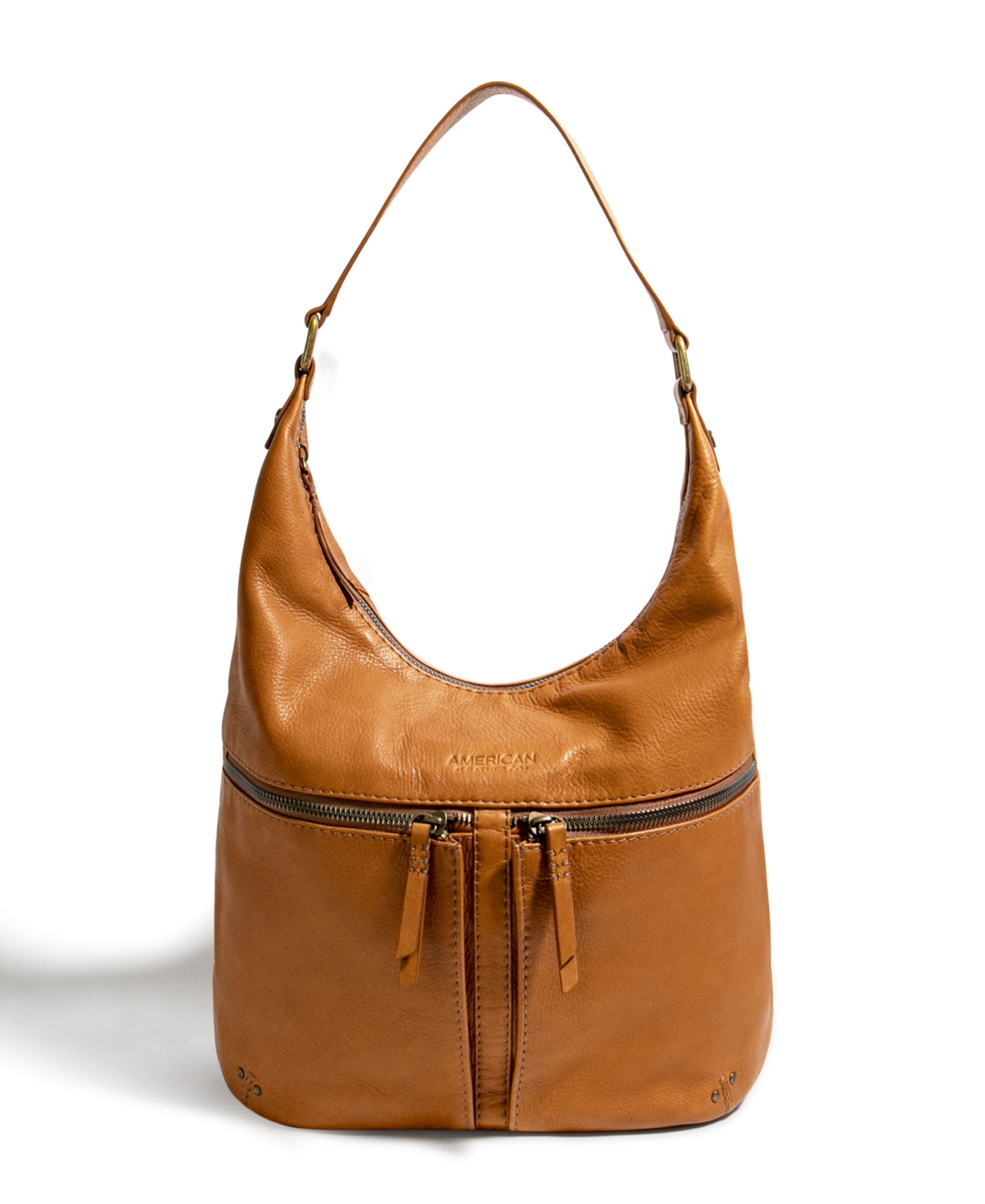 American Leather Co. Women's Hanover Hobo Bag In Cafe Latte Smooth