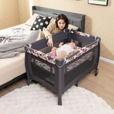 Boys 4 in 1 Convertible Portable Playard Newborn Napper