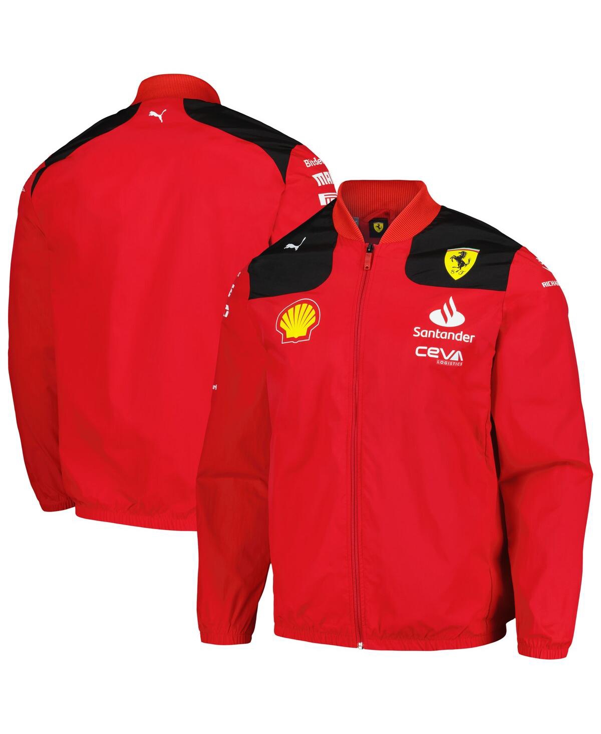 Shop Puma Men's  Red Scuderia Ferrari Team Full-zip Jacket