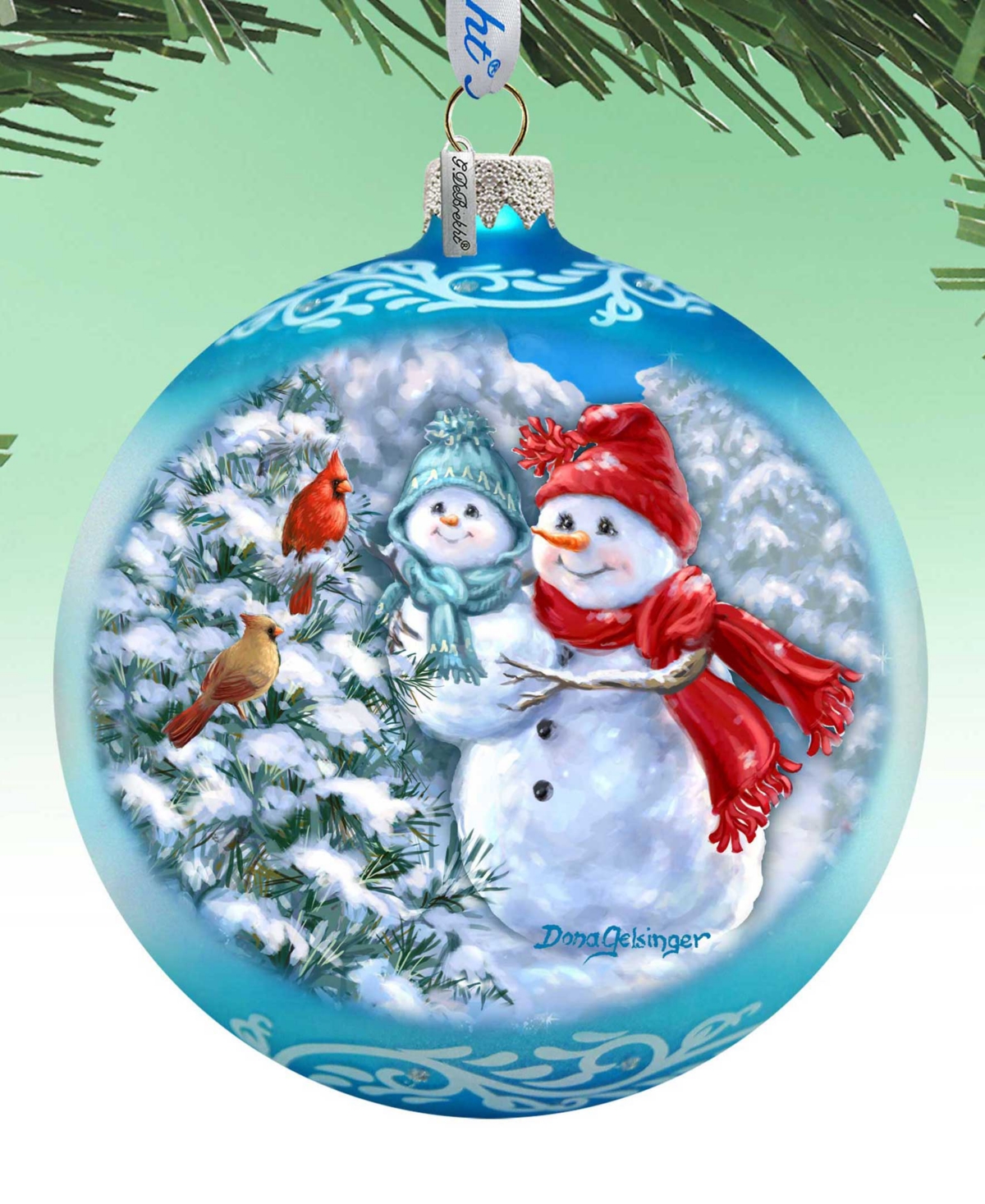 Designocracy Baby Snowman's First Winter Lg Holiday Collectible Ornaments D. Gelsinger In Multi Color