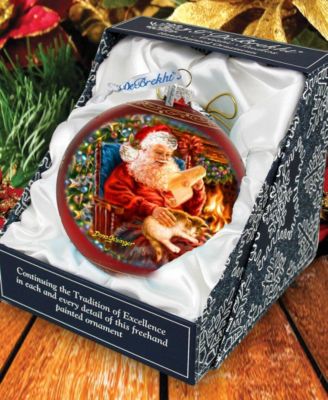 House Warming Santa Large Holiday Glass Collectible Ornaments D. Gelsinger