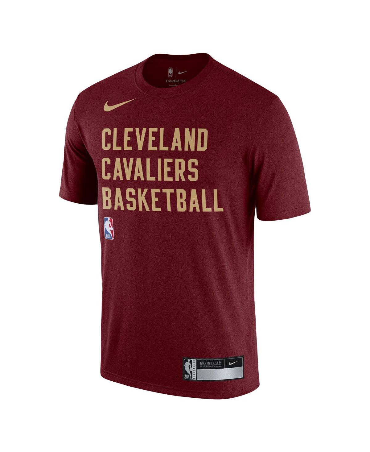 Shop Nike Men's  Wine Cleveland Cavaliers 2023/24 Sideline Legend Performance Practice T-shirt