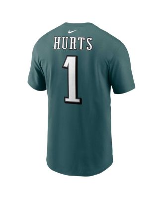Men's Jalen Hurts Midnight Green Philadelphia Eagles Player Name and Number T-shirt