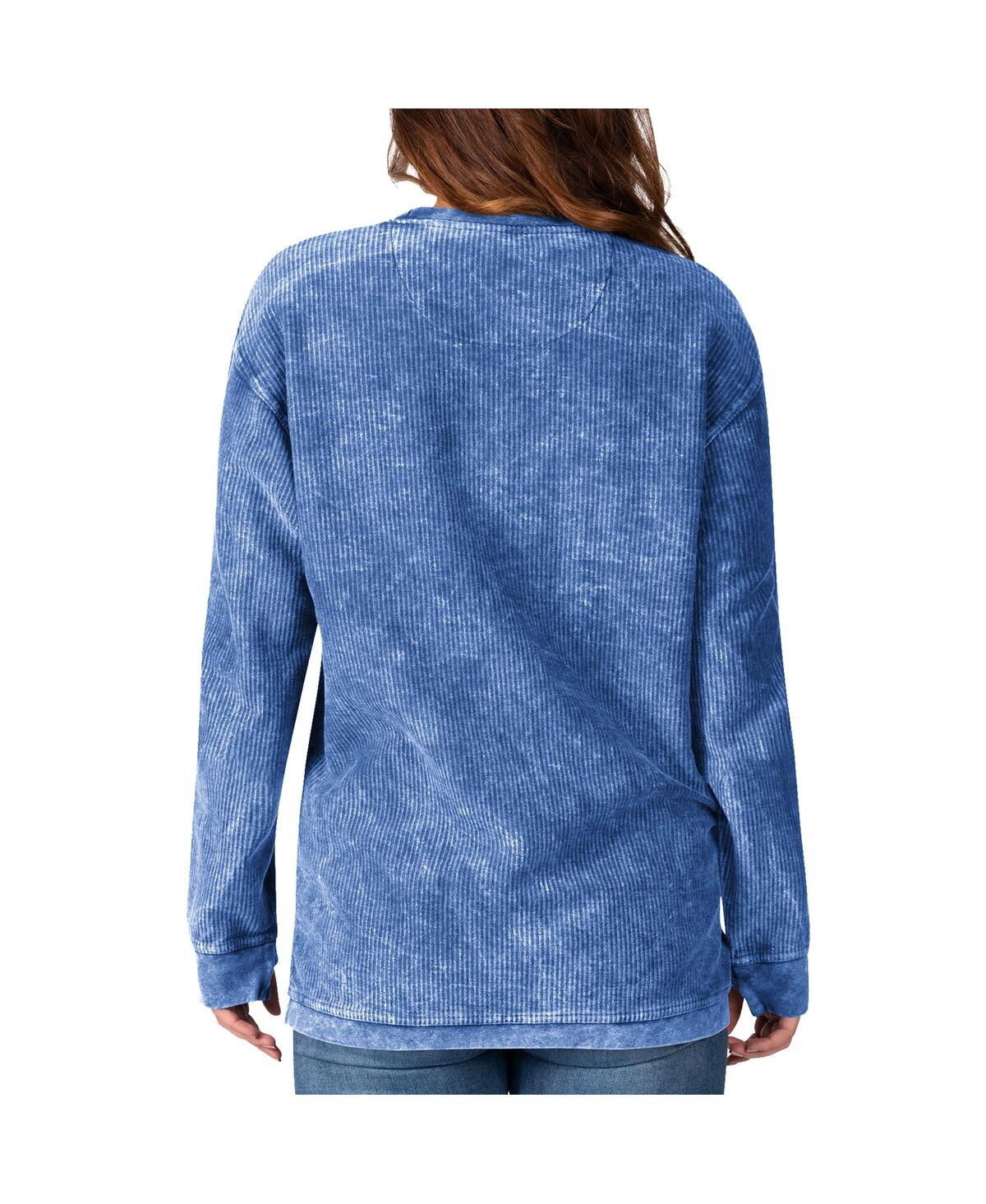 Shop G-iii 4her By Carl Banks Women's  Royal Buffalo Bills Comfy Cord Pullover Sweatshirt
