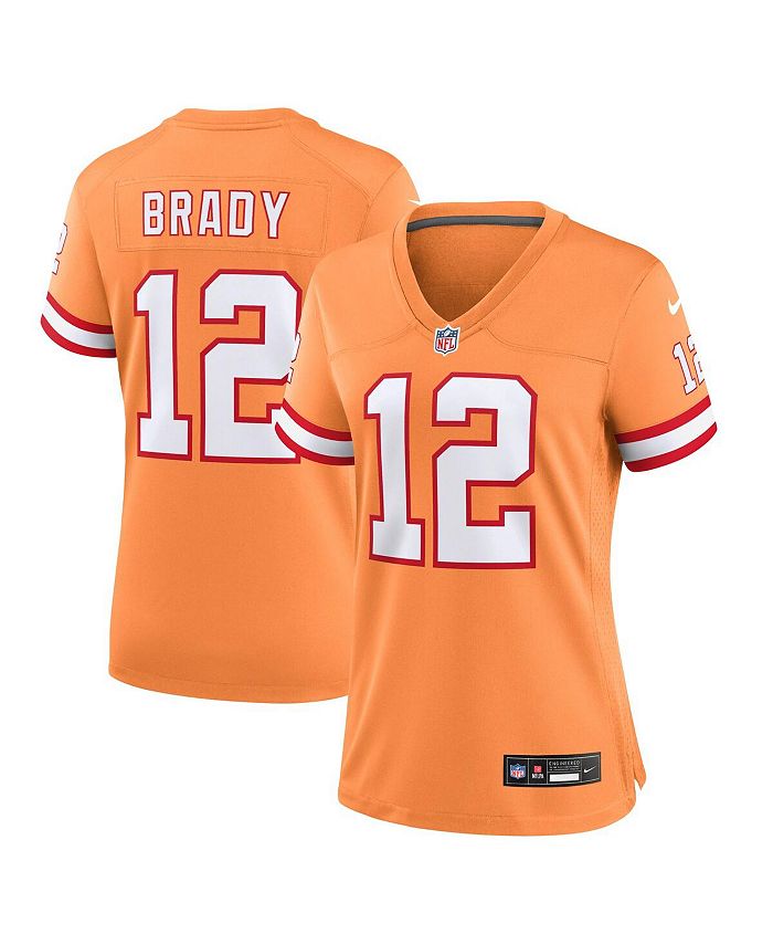 Nike Women s Tom Brady Orange Tampa Bay Buccaneers Throwback Game