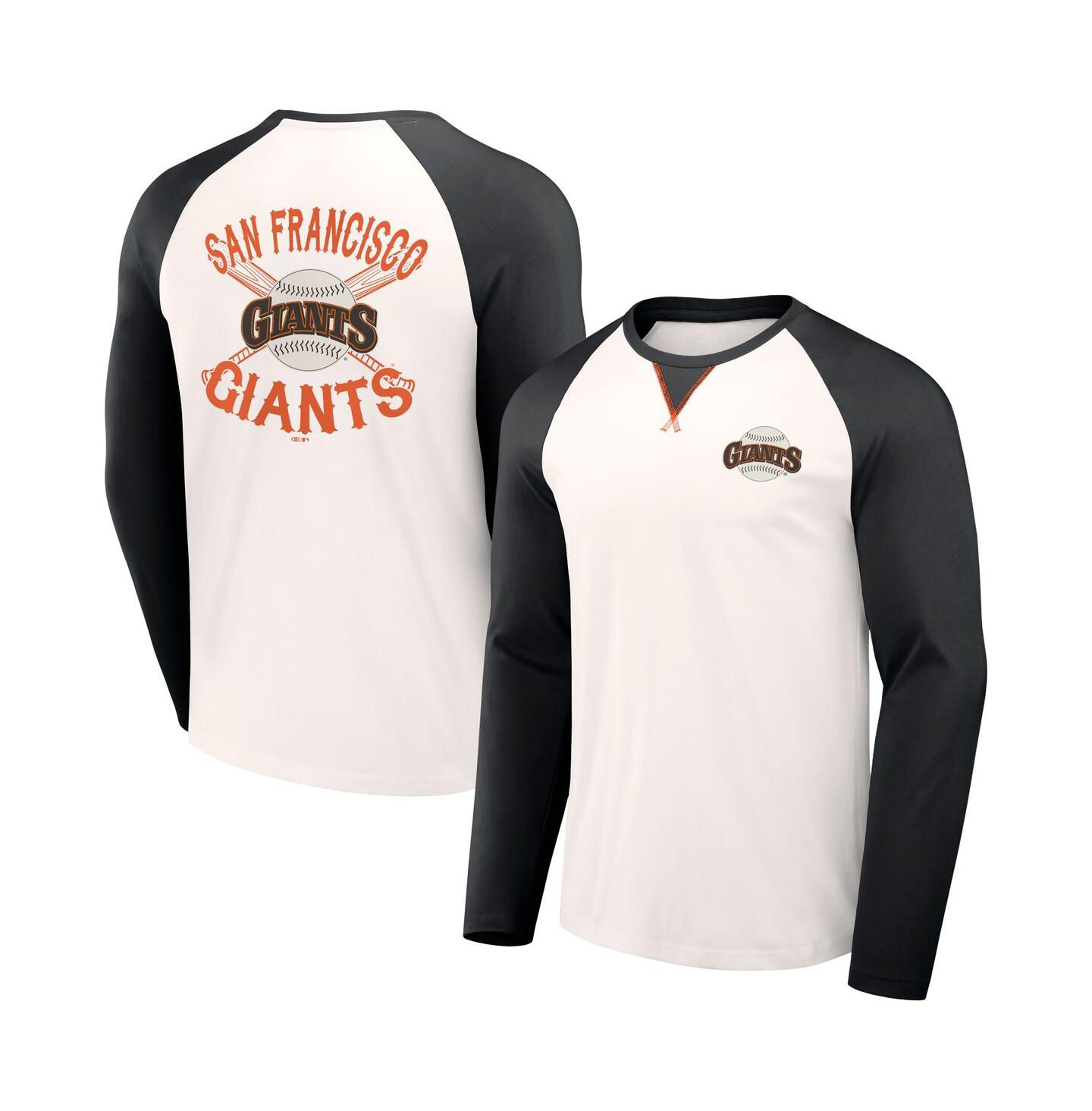 Мужская футболка Fanatics Darius Rucker Collection by White, Black San Francisco Giants Team Color Raglan — фото 1