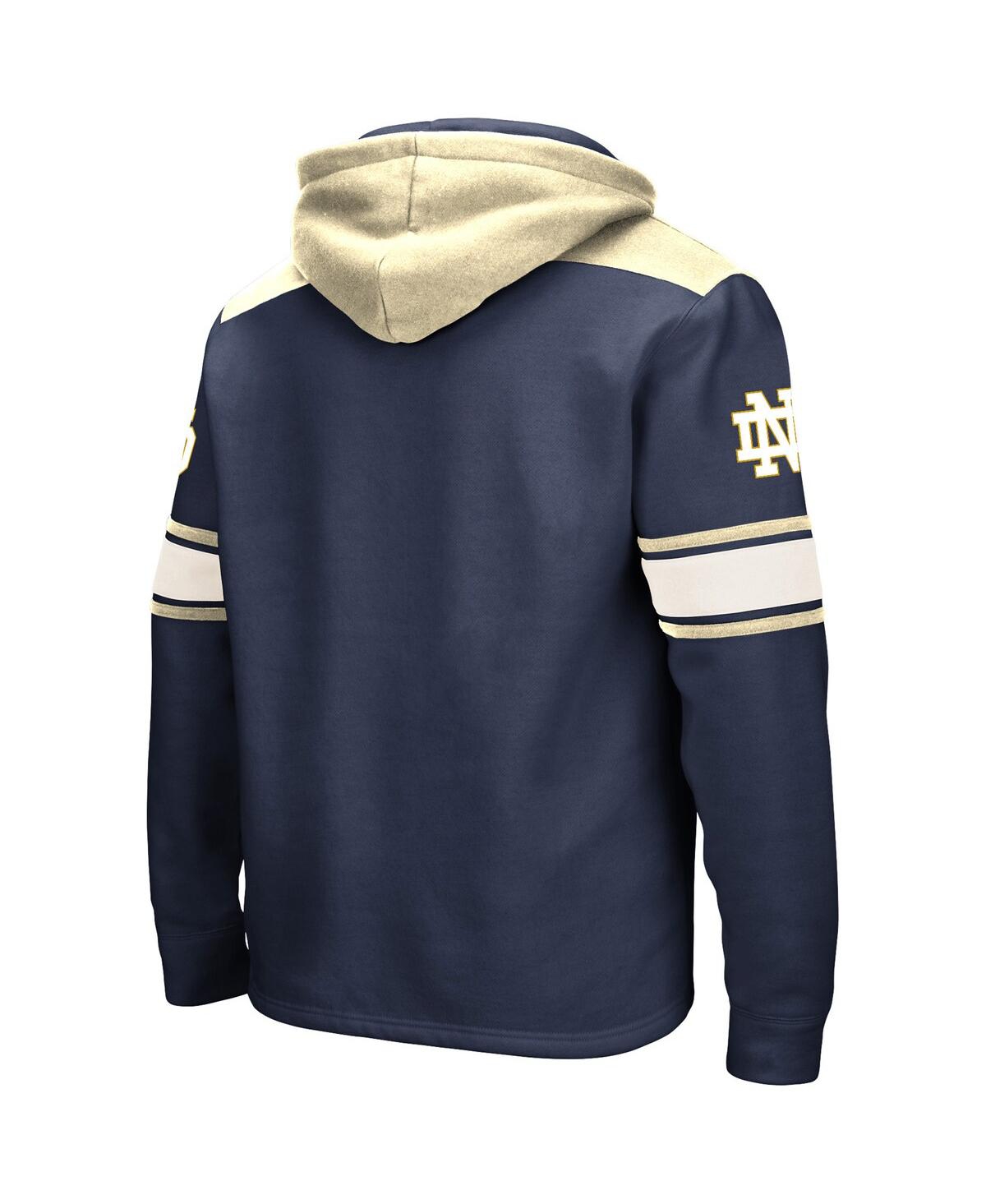 Colosseum Men's  Navy Notre Dame Fighting Irish Big And Tall Hockey Lace-up Pullover Hoodie In Navy