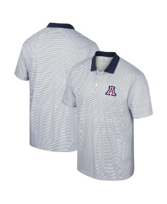 売れ筋商品|||コロシアム シャツ トップス レディース Men's White, Navy Arizona Wildcats Print Stripe Polo Shirt White, Navy Colosseum Men's White, Navy Arizona Wildcats Print Stripe