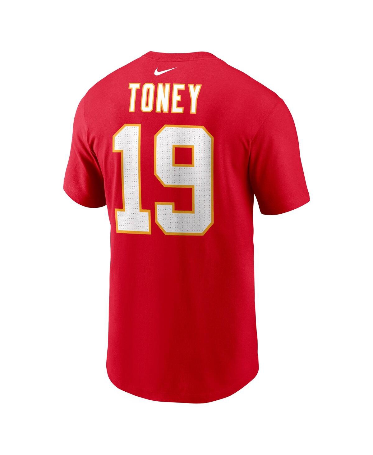 Shop Nike Men's  Kadarius Toney Red Kansas City Chiefs Player Name And Number T-shirt