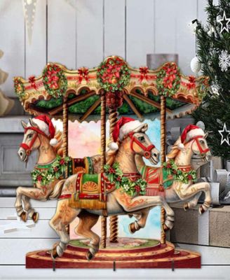 Christmas Carousel 32" Christmas Outdoor Yard Decor G. DeBrekht