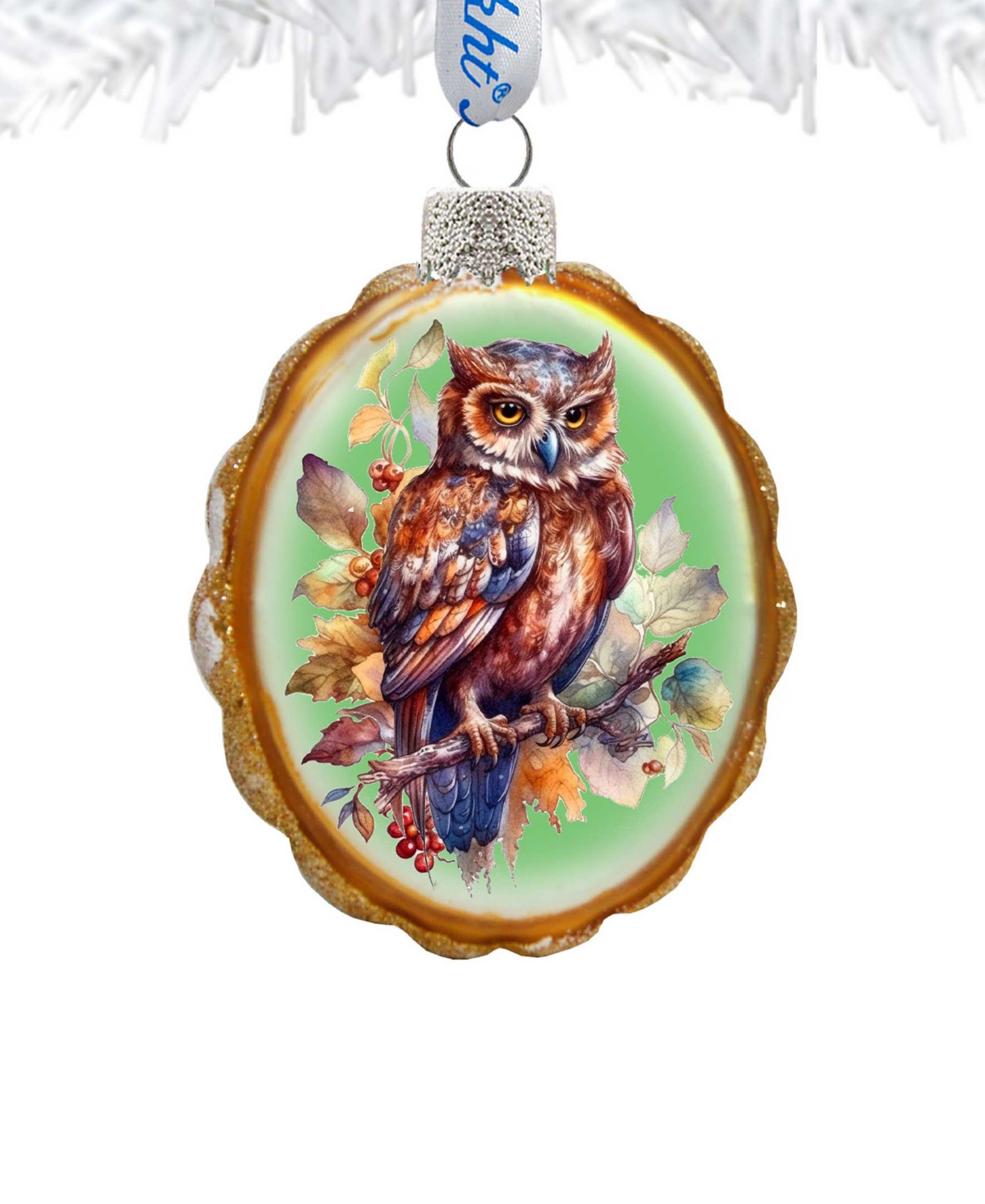 Shop Designocracy Owl Keepsake Holiday Mercury Glass Ornaments G. Debrekht In Multi Color