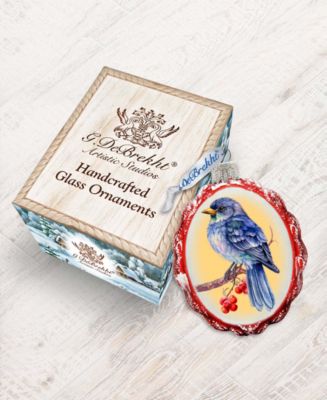 Bird Keepsake Christmas Mercury Glass Ornaments G. DeBrekht