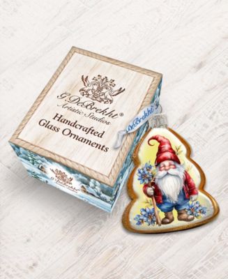 Christmas Gnome Keepsake Mercury Glass Christmas Ornaments G. DeBrekht
