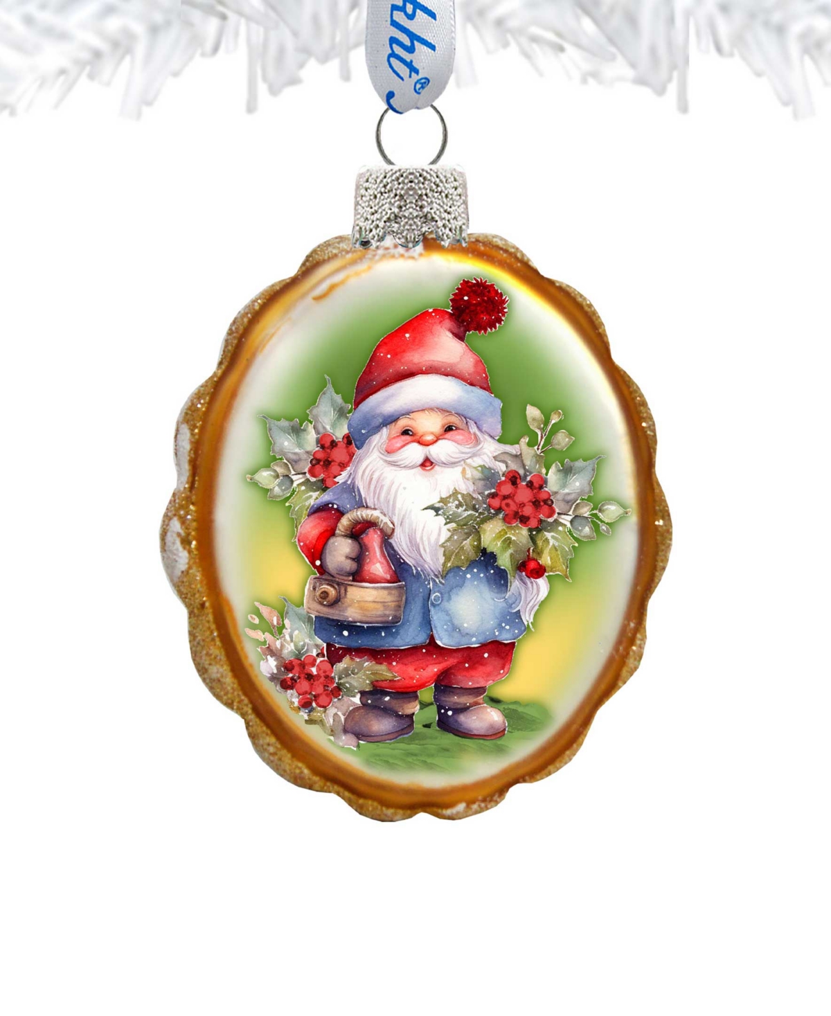 Designocracy Christmas Gnome Keepsake Christmas Mercury Glass Ornaments G. Debrekht In Multi Color