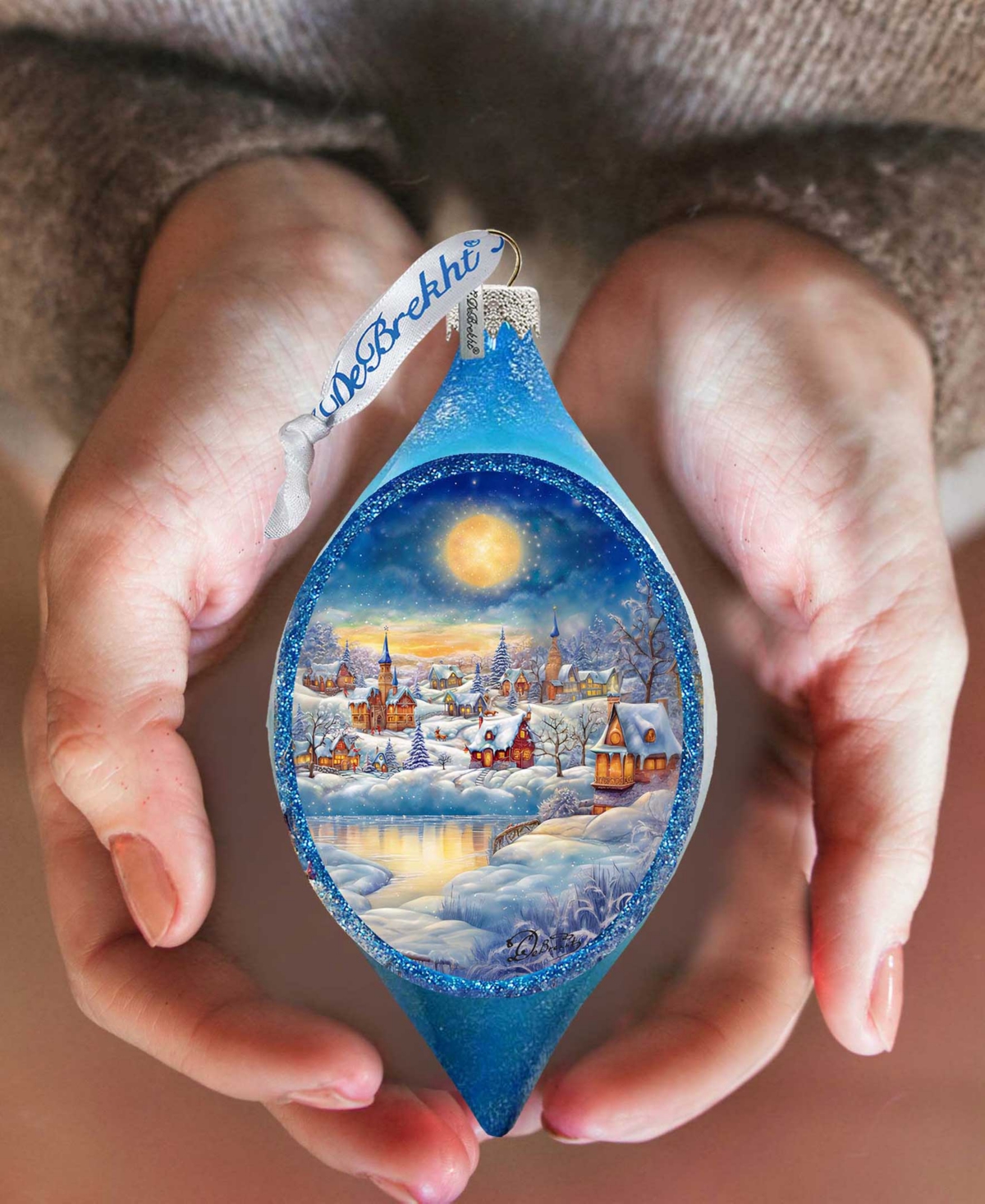 Designocracy Magic Christmas Night Drop Christmas Mercury Glass Ornaments G. Debrekht In Multi Color
