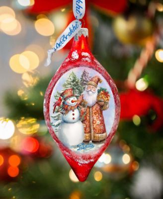 Winter Friends Drop Mercury Christmas Glass Ornaments G. DeBrekht