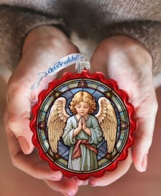 Little Angel Wreath Holiday Mercury Glass Ornaments G. DeBrekht