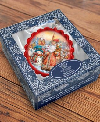 Merry Christmas Wreath Mercury Glass Christmas Ornaments G. DeBrekht