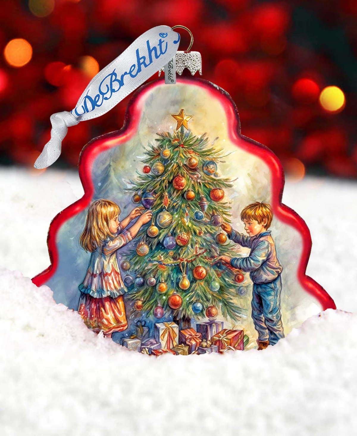 Shop Designocracy Love Among The Branches Tree Holiday Mercury Glass Ornaments G. Debrekht In Multi Color