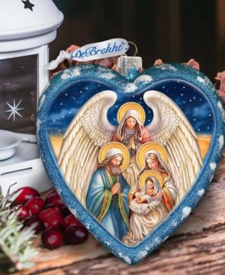 Angel's Divine Presence Nativity Heart Lg Collectible Ornaments G. DeBrekht