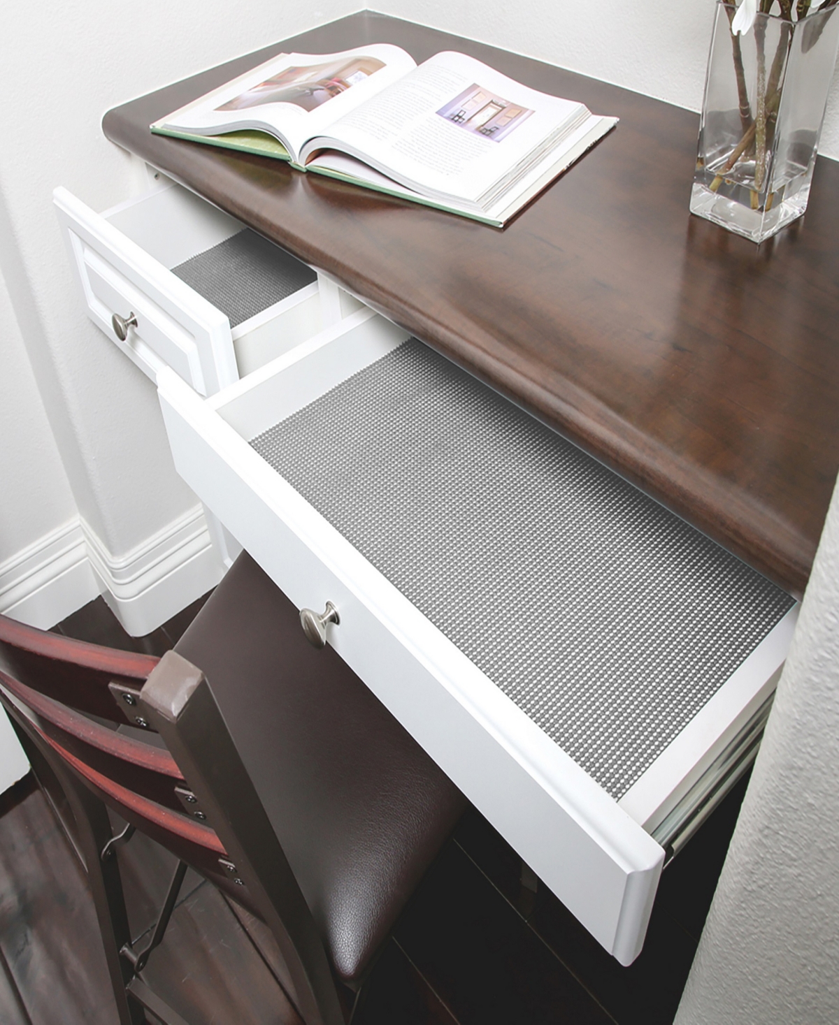 Shop Smart Design Classic Grip Shelf Liner, 12" X 10' Roll In Graphite Gray