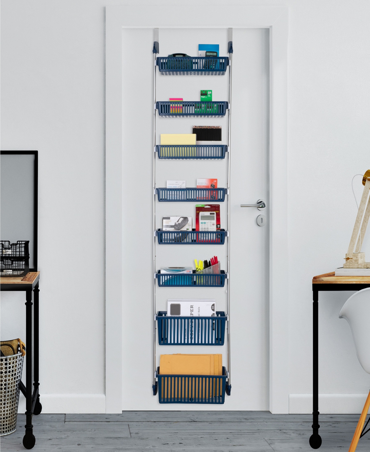 Shop Smart Design 8-tier Over-the-door Hanging Pantry Organizer In Navy