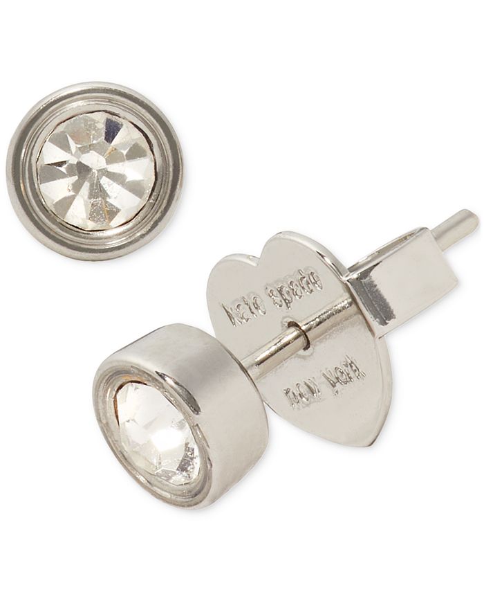 kate spade new york SilverTone Crystal Stud Earrings Macy's
